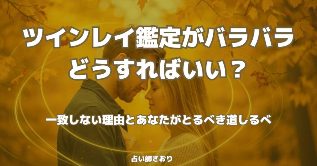 ツインレイ鑑定がバラバラ
