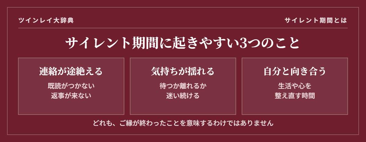 ツインレイのサイレント期間に起きやすい3つのこと（連絡が途絶える・気持ちが揺れる・自分と向き合う）